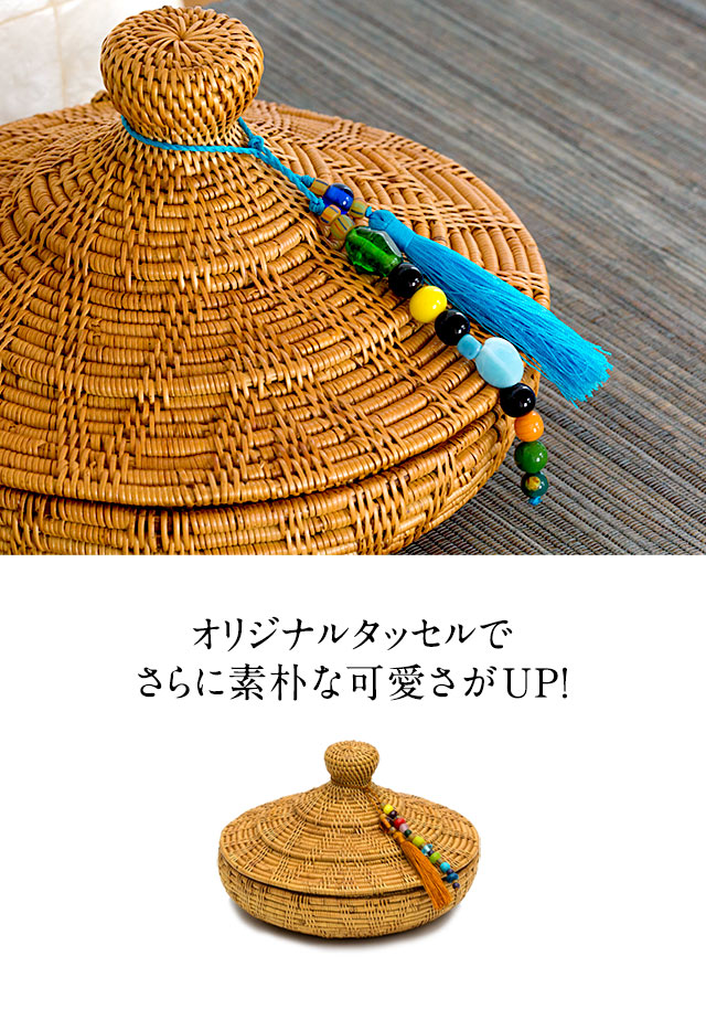 アジア工房オリジナルタッセル付き アタ製マジックポット(B アジア工房オリジナルタッセル付き アタ製マジックポット(B