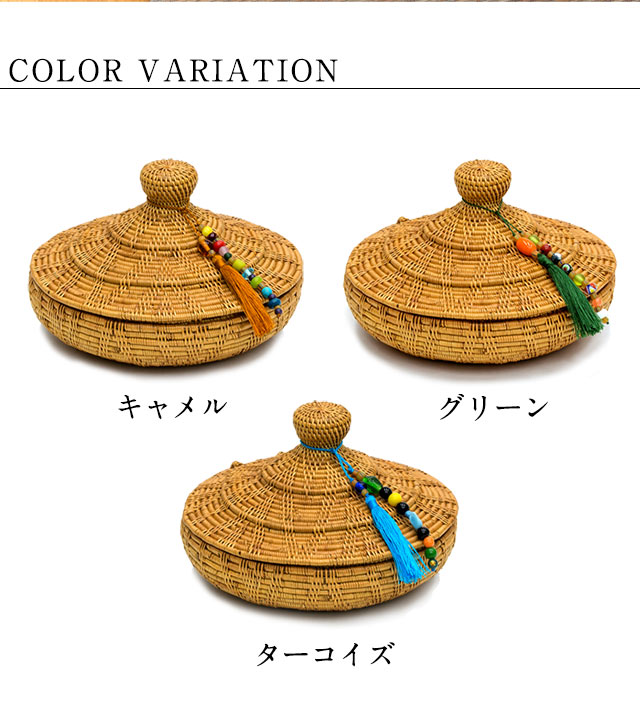 アジア工房オリジナルタッセル付き アタ製マジックポット(B アジア工房オリジナルタッセル付き アタ製マジックポット(B