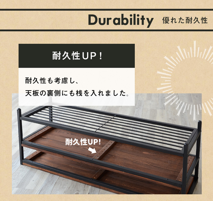 テレビ台 テレビボード ブラックアイアンフレーム家具(63081