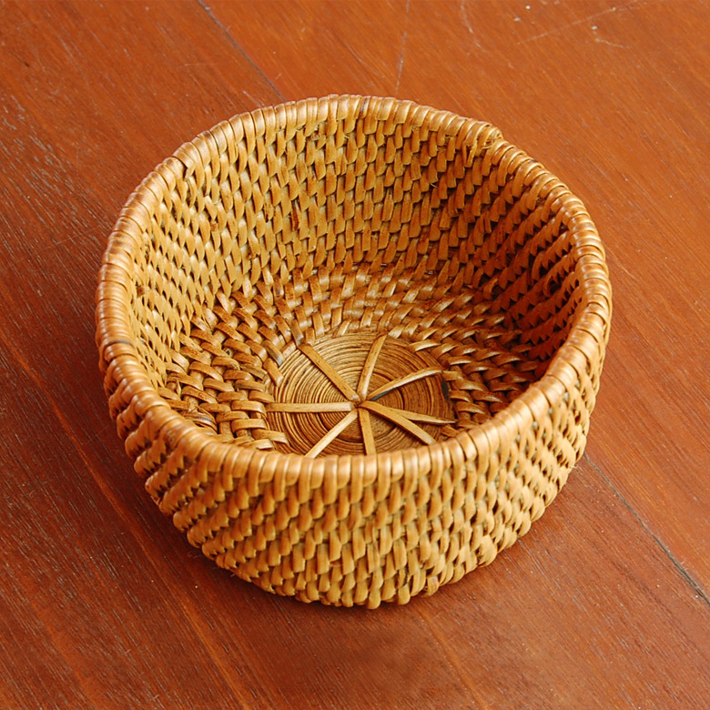 アタで編まれた小さな筒形ケース アジアン バリ アジアン雑貨