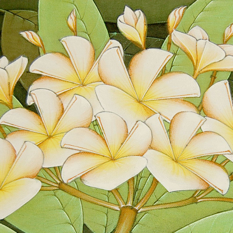 南国アート プルメリアの花のアジアンアート