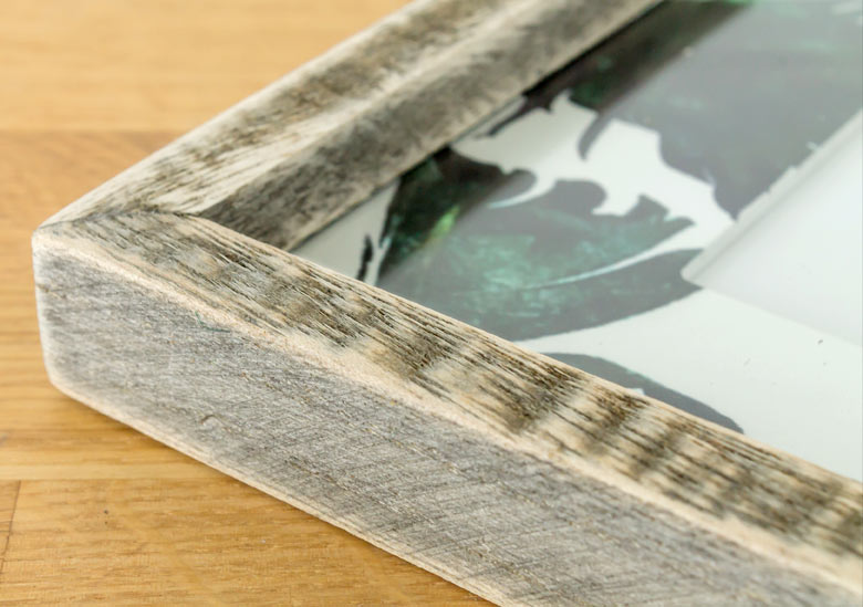 フォトフレーム 壁掛け 写真立て おしゃれ ソテツ リーフ モチーフ 写真 2枚 はがきサイズ ナチュラル 写真立て 木枠 植物 西海岸 ビーチ 男前 インテリア