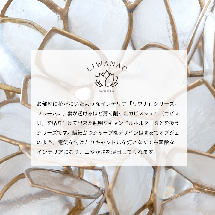 アジアン 照明 カピスシェルペンダントライト ホワイト色