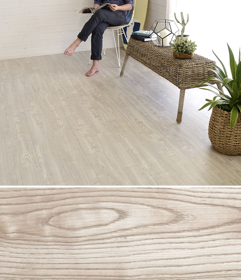 フロアタイル 木目調 置くだけ 吸着 貼ってはがせる 床材 接着剤不要 