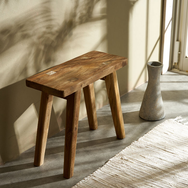 新作入荷安いビンテージ無垢木　古木　スツール　ウッドテーブル　ベンチ　花台　コーヒーテーブル 椅子