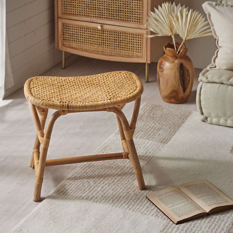 スツール ラタン 籐 天然素材 チェア 椅子 いす イス スクエア 長方形