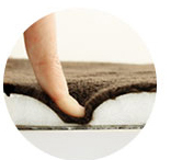 弾力性のあるウレタンを中材を使ったラグカーペット