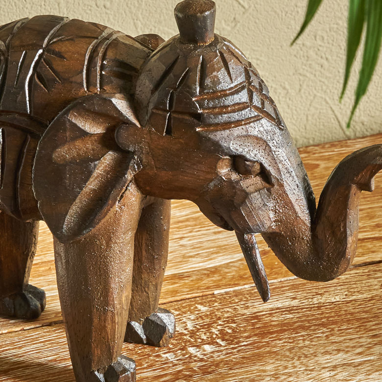 木彫りの象さんオブジェ