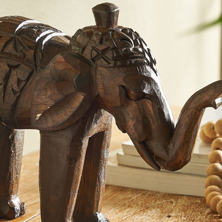 木彫りの象さんオブジェ