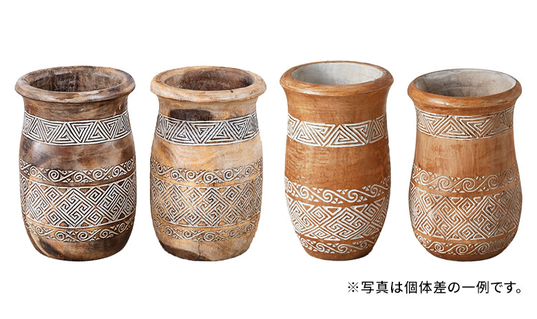 傘立て プランターカバー ポットカバー 木製 ウッド スンバ W
