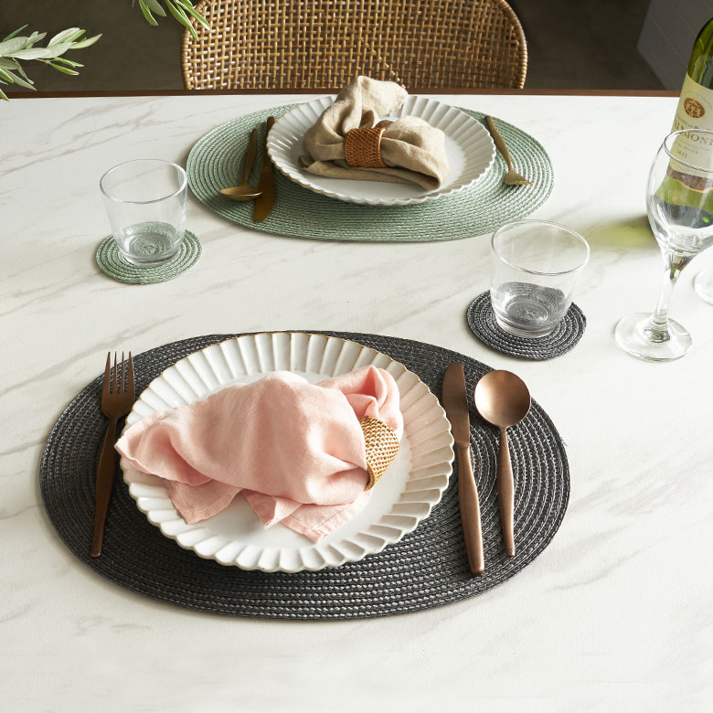 ◇OUTLET　インド製　プレースマット/テーブルクロス/コースター他　おまとめ ◇OUTLET インド製 プレースマット/テーブルクロス/コースター他 お