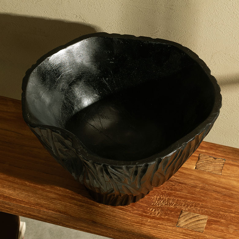 自然の形を活かした