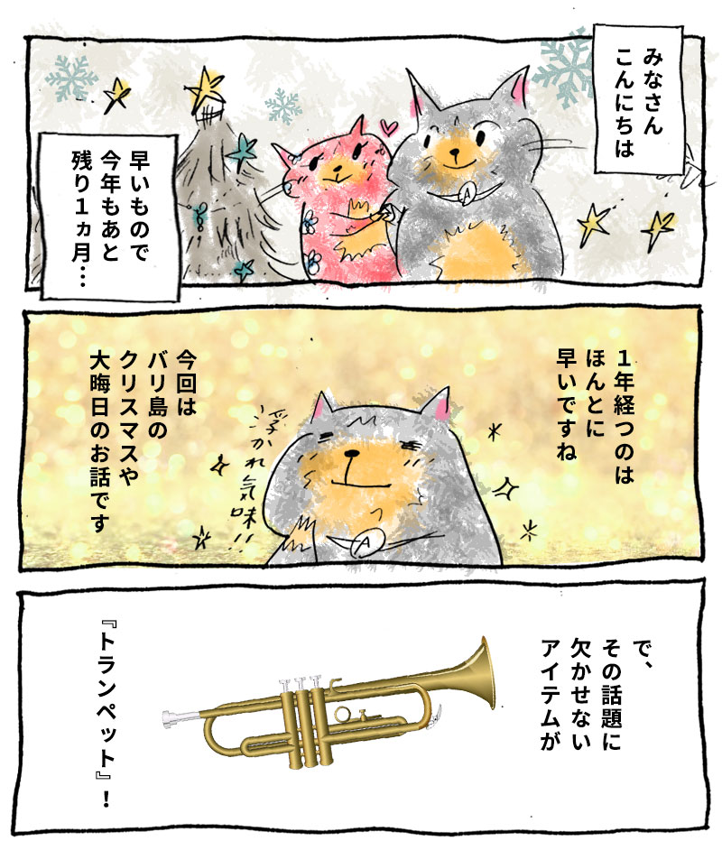 今回はバリ島のクリスマスや大晦日のお話です