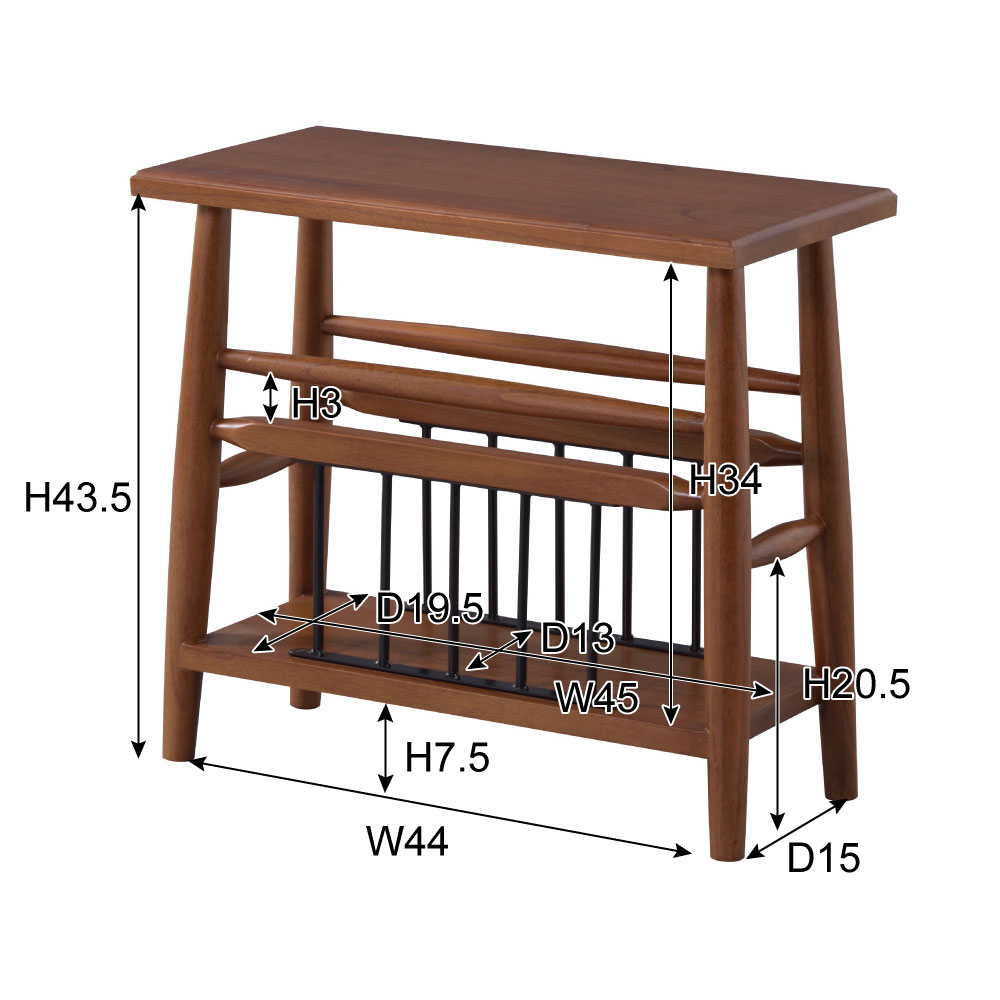 サイドテーブル ソファーサイドテーブル 収納付き 木製 幅50cm