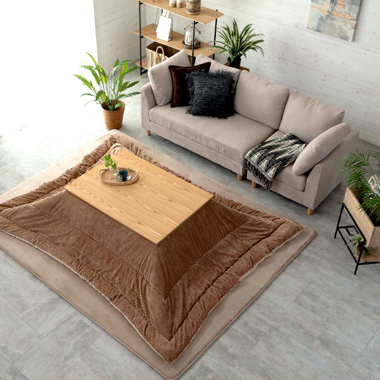 家具調 こたつテーブル 協立工芸 105×75 ブラウン こたつ 長方形-