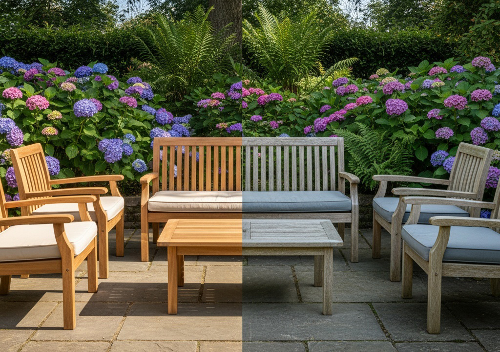 経年変化するチークウッドの美しさ