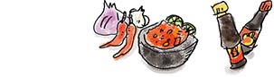 サンバル、ケチャップマニスなどの
調味料