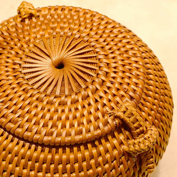 アタで編まれたボールケース[Lサイズ][2117]【アジアン雑貨の