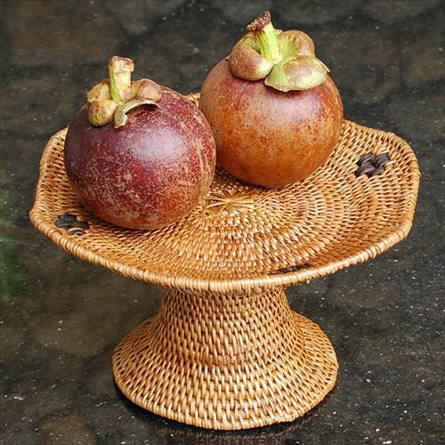 アイアンスタンド付きアタ製 コンポート 果物かご おしゃれ 果物カゴ