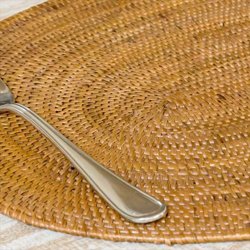アタ製ランチョンマット バリ島産 40×30cm[オーバル型][2605