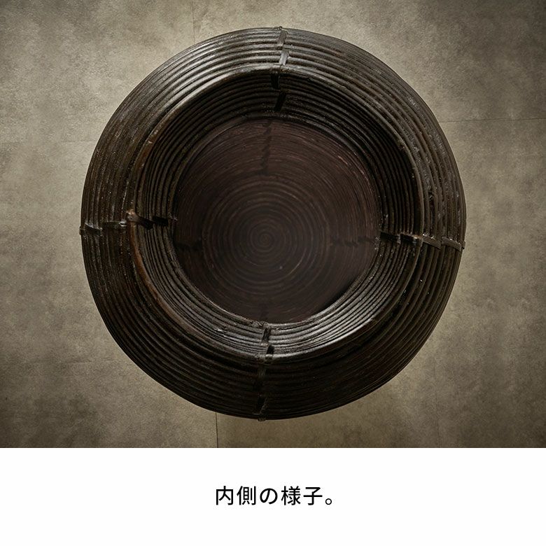 【送料無料】ぐるぐるラタンの大きな壷型アジアンバスケット[コイルベース][6301]【造花アートプランツ花瓶フェイクグリーン置物モダン壺型鉢カバーおしゃれナチュラルリゾートアジアン雑貨アジア雑貨バリ雑貨エスニック置き物インテリア雑貨】