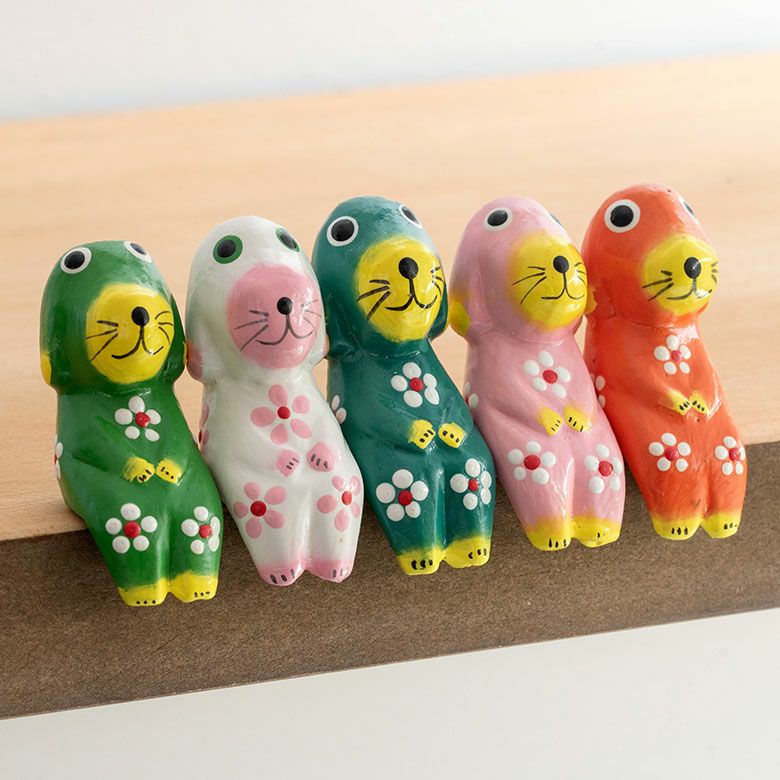 アジアン雑貨 木彫り 特大 女性像＆逆立ち人形 2体セット