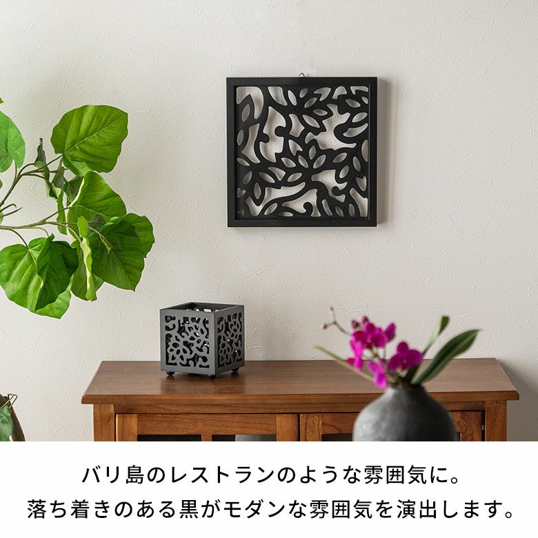 バリ絵画 蓮の花 壁掛け 飾り 3連アートパネル インテリア - その他
