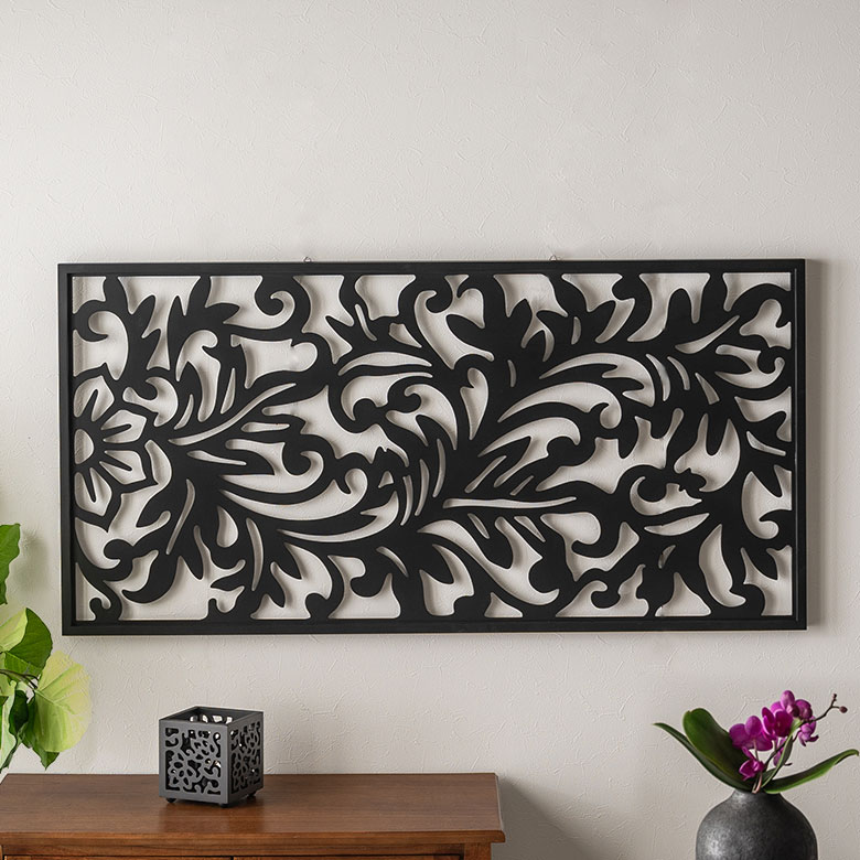 アートパネル木彫りリゾートフラワー約W60cmD3cmH120cmMULIAムリア花アートパネル壁掛けレリーフ彫刻ウォールデコレーションデコレーションディスプレイオブジェ装飾看板バリモダンおしゃれ北欧南国リゾート雑貨インテリアアジアン[10791]