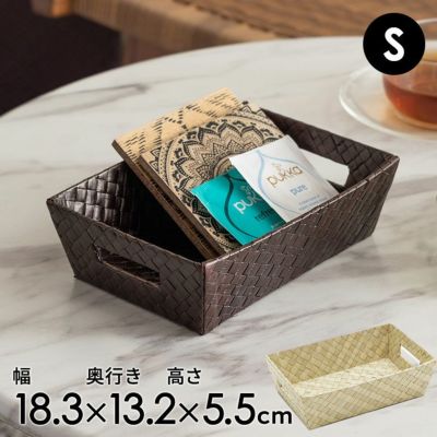 パンダンで出来た持ち手付きバスケットトレイ S 2色展開 小物入れ トレイ 収納 アジアン雑貨 ナチュラル おしゃれ デスクトレイ 小物トレー アクセサリートレー アクセサリー アクセサリートレイ デスク アジア雑貨 