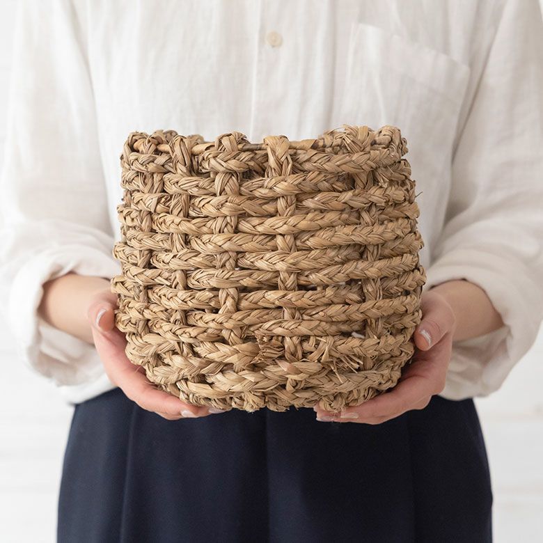 アジアン バリ島 シーグラス プランターカバー 3点セット 収納  収納 かご アジアン バリ島 シーグラス プランターカバー 3点セット 収納 収納