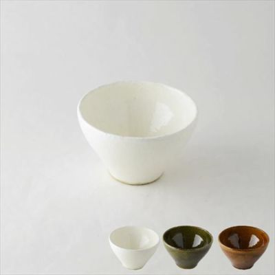 ご飯茶碗  陶器製 ボウル ボール 小鉢 汁椀  [92085-wh 92085-gr 92085-br]【 食器 飯椀 カフェオレボウル うつわ 広口椀 おしゃれ アジアン アジアン雑貨 エスニック エスニック料理 北欧 】