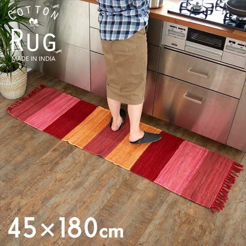 木製シンプルラグマット アンティーク風パッチワーク柄のラグマット 約 200x250 cm 3畳