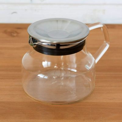 ティーポット 450ml 耐熱ガラス 電子レンジOK(ガラスのみ） 紅茶ポット 急須  [92090]【 ティーサーバー ラウンドティーポット キッチン用品 ガラス茶器 ガラスポット 茶こし おしゃれ 】