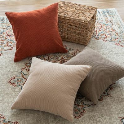 【メール便対応】 クッションカバー コーデュロイ 45×45cm 正方形 ポリエステル  [66570]【 クッション カバー コールテン コール天  シンプル ナチュラル おしゃれ  春 夏 秋 冬 BOHO 北欧 アジアン 雑貨 アジアン