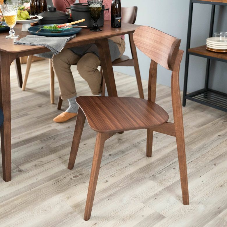 SCANTEAK スキャンティーク ダイニングチェア2脚セット 木製椅子 板座 