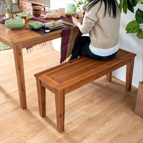 ベンチ 木製 104×35 長方形 2人掛け [91389]【 ベンチチェア 食卓 ...
