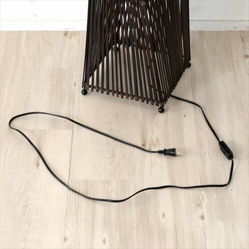 フロアライト ツイストタイプ Lサイズ バンブー製 LED 対応 高さ約