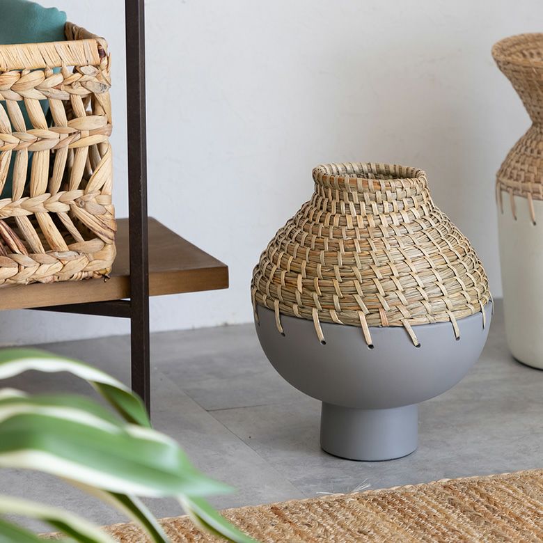 壺　オブジェ　フラワーベース　アジアンインテリア　テラコッタ 壺 オブジェ フラワーベース アジアンインテリア テラコッタ