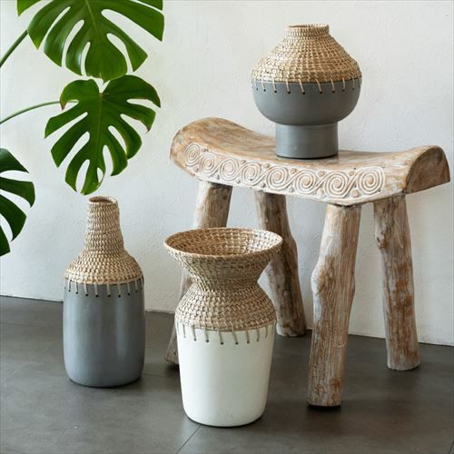 テラコッタ 花瓶 大型 置物 オブジェ アンティーク 傘立て 壺 フラワー