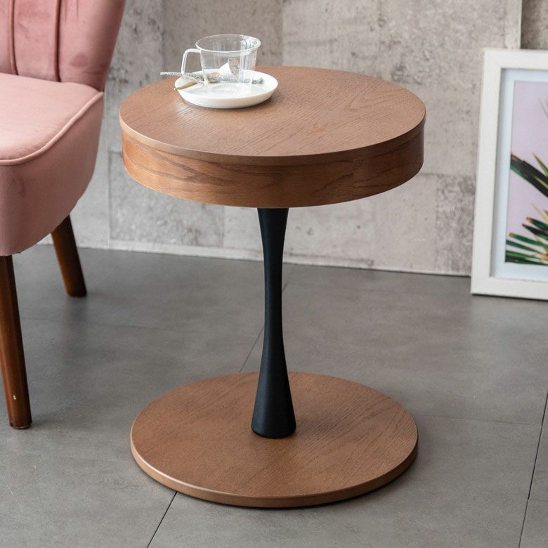 天然石を超える新素材天板と 天然ラバーウッドのサイドテーブル [c-84313]