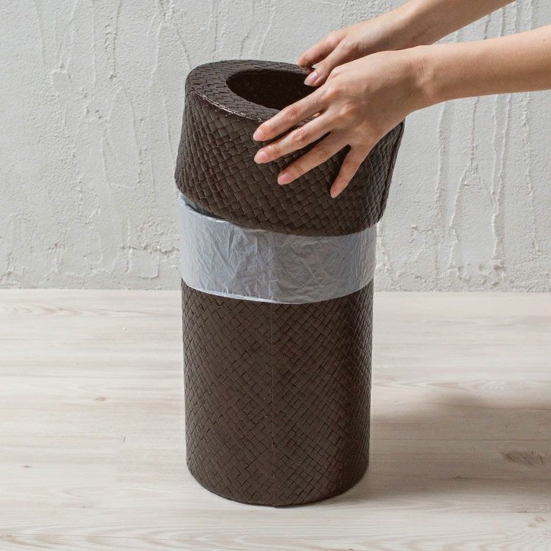 ゴミ箱パンダン製正方形中の袋が見えない被せるタイプ[set-11560set-11561set-11562]【ダストボックスアジアンバリ雑貨アジアン雑貨おしゃれボックス見えないモダンエスニックナチュラルゴミ箱ごみ箱インテリア寝室アジアン雑貨】