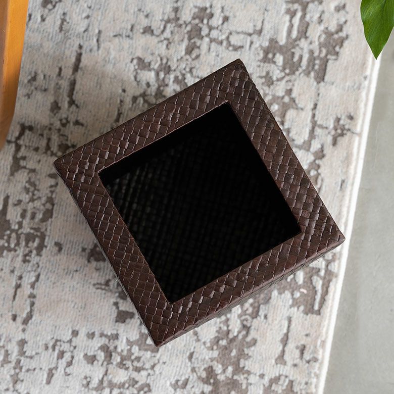 ゴミ箱パンダン製正方形中の袋が見えない被せるタイプ[set-11560set-11561set-11562]【ダストボックスアジアンバリ雑貨アジアン雑貨おしゃれボックス見えないモダンエスニックナチュラルゴミ箱ごみ箱インテリア寝室アジアン雑貨】