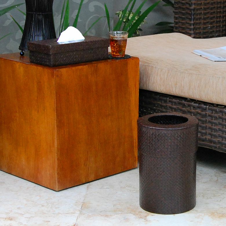 ゴミ箱パンダン製正方形中の袋が見えない被せるタイプ[set-11560set-11561set-11562]【ダストボックスアジアンバリ雑貨アジアン雑貨おしゃれボックス見えないモダンエスニックナチュラルゴミ箱ごみ箱インテリア寝室アジアン雑貨】