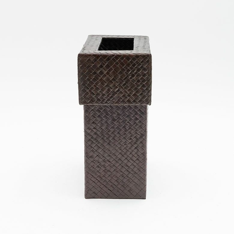 ゴミ箱パンダン製正方形中の袋が見えない被せるタイプ[set-11560set-11561set-11562]【ダストボックスアジアンバリ雑貨アジアン雑貨おしゃれボックス見えないモダンエスニックナチュラルゴミ箱ごみ箱インテリア寝室アジアン雑貨】