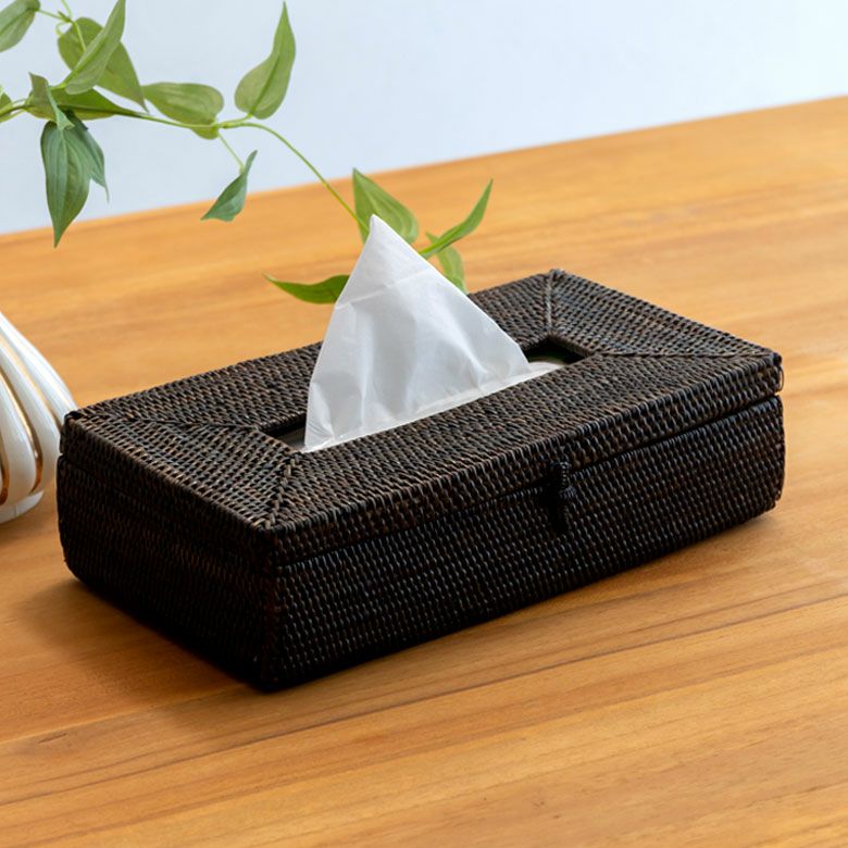 新品未使用 アタのティッシュケース 花柄 バリ島雑貨 アジアン雑貨 新品未