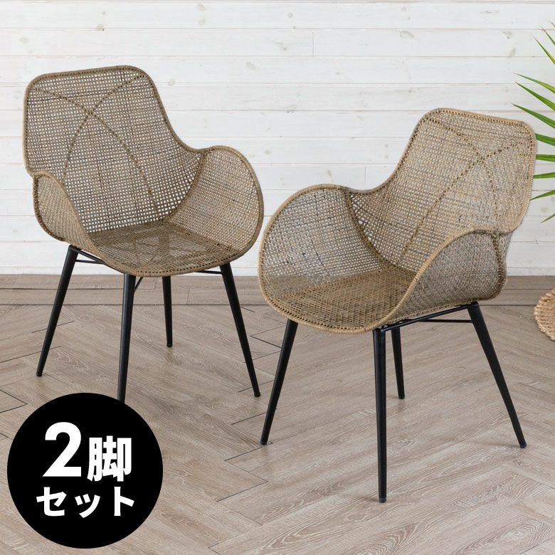 2脚セット】 チェア ダイニングチェア ラタンチェアー ラタン家具 