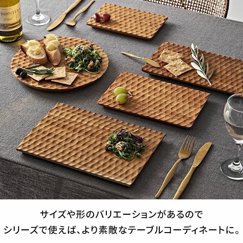 カッティングボードプレート木製チークウッド約Ｗ19×D28×H1.5お皿TEAKWOODカフェトレイトレー食器皿名栗加工天然木チーク材木ウッドランチプレートカフェプレートおしゃれ可愛いかわいい北欧カフェ風アジアン雑貨[13874]