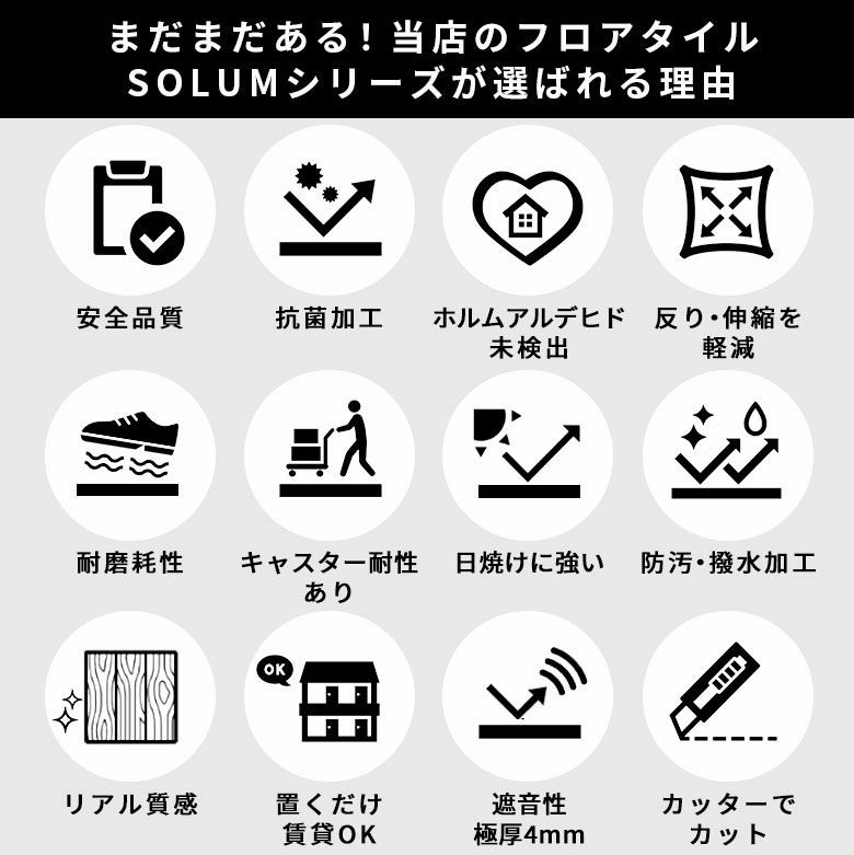 フロアタイル床タイル18枚セット約2畳置くだけ吸着貼ってはがせる接着剤不要敷くだけグレーホワイトブラック置き敷きタイプ[set18-84]【天然石風大理石マーブルフローリングマットストーン調フロアタイルホワイトインテリアリゾートアジアン】