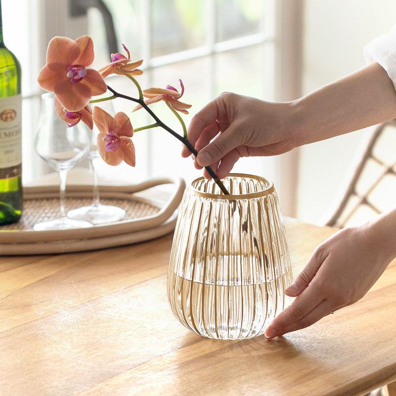ガラス 花瓶 アンティーク調 フラワーベース インテリア雑貨