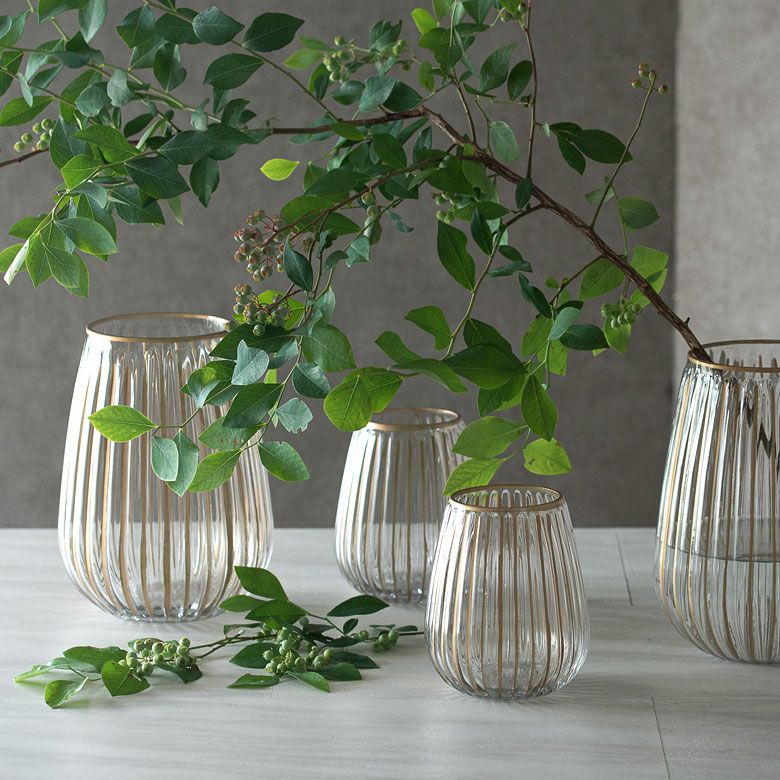 ベネチアンガラス バスケット グリーン 金 花器 インテリア 置物 美術